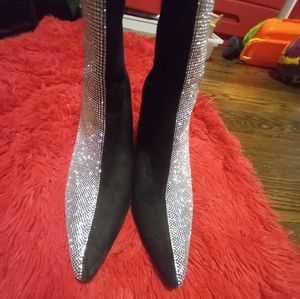 Glamorous pre-owned size 10 rhinestone boots